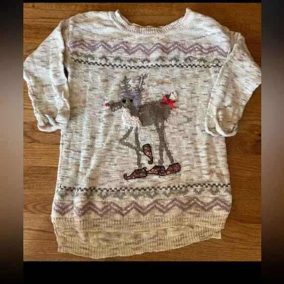 American rag ugly Christmas holiday reindeer sweater - Picture 5 of 9